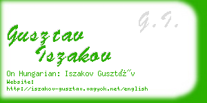 gusztav iszakov business card